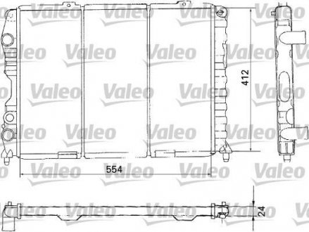 Радиатор, охлаждение двигателя Valeo 731283