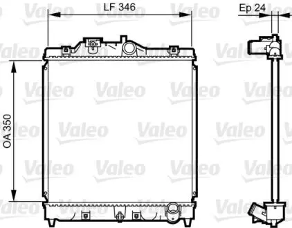 Радіатор, охолодження двигуна Valeo 731434