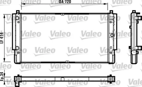 Радіатор, охолодження двигуна Valeo 731616