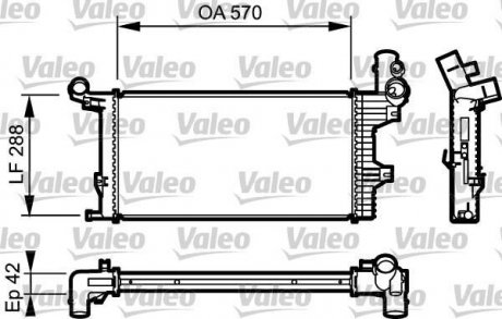 Радіатор охолодження двигуна Valeo 732303