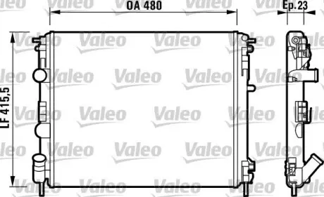 Радиатор, охлаждение двигателя Valeo 732721