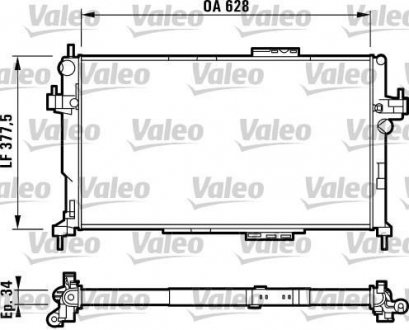 Радіатор, охолодження двигуна Valeo 732824