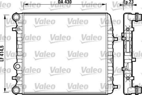 Радіатор, охолодження двигуна Valeo 732863