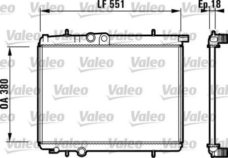 Радіатор, охолодження двигуна Valeo 732886