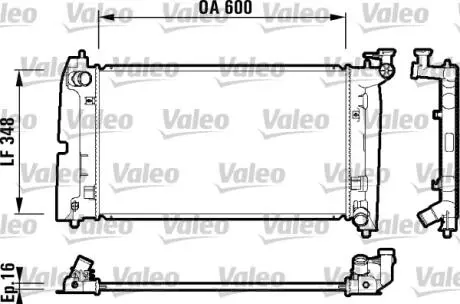 Фото радіатор, охолодження двигуна Valeo 734199 Радіатор, охолодження двигуна Valeo 734199