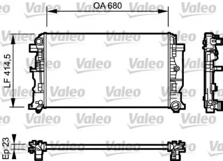 Радиатор воды Valeo 734926