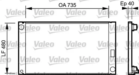 Радіатор, охолодження двигуна Valeo 735033