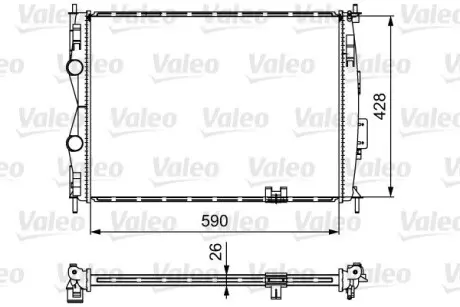 Радіатор, охолодження двигуна Valeo 735116
