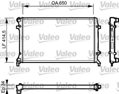 Радіатор, охолодження двигуна Valeo 735120