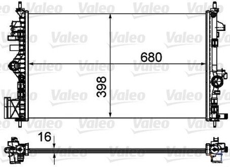 Радіатор, охолодження двигуна Valeo 735485