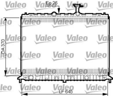 Радіатор двигуна (акпп) KIA RIO II 1.4/1.6 03.05-12.11 Valeo 735501