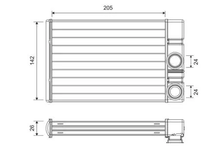 Радиатор печки OPEL Valeo 811513
