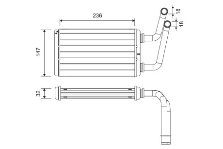 Радіатор пічки Valeo 811528