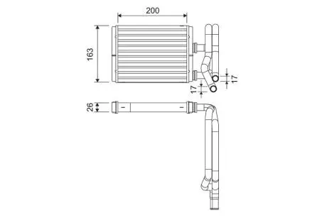 Радіатор пічки HONDA CIVIC VII 4EE-2-LDA1 11.00-12.05 Valeo 811577