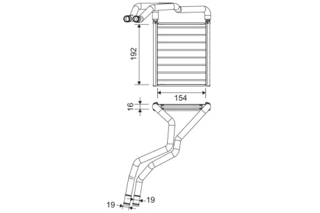 Радіатор пічки HYUNDAI BAYON, I20 ACTIVE, I20 II, I20 III 1.0-1.6 11.14- Valeo 811603