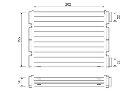 Радіатор пічки NISSAN JUKE, PULSAR 1.2/1.5D/1.6 06.10- Valeo 811636