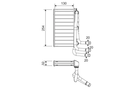 Радіатор пічки BMW X5 (E70), X5 (F15, F85), X5 (G05, F95), X6 (E71, E72), X6 (F16, F86), X6 (G06, F96) 2.0-4.8 10.06- Valeo 811651