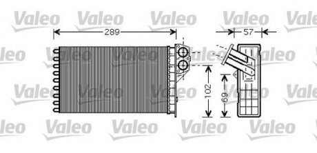 Радіатор пічки Valeo 812322