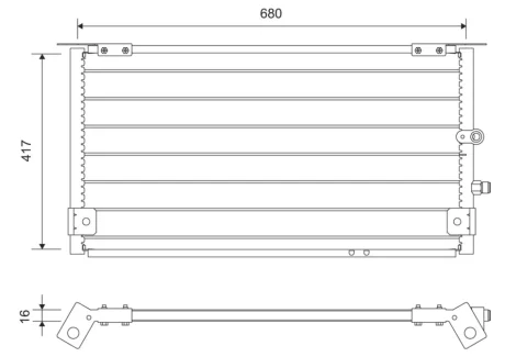 Конденсатор кондиціонера TOYOTA HILUX VI 2.4D 08.97-04.05 Valeo 812731