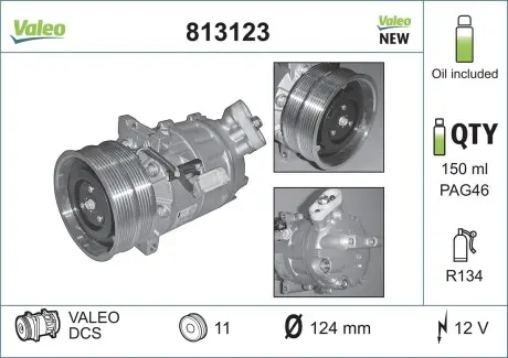 Компресор кондиціонера Valeo 813123