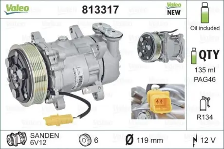 Компресор кондиціонера Valeo 813317