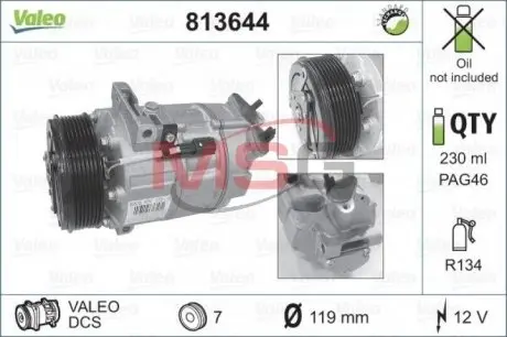 Компрессор кондиционера Valeo 813644