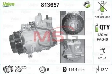 Компрессор кондиционера Valeo 813657