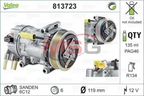 Компресор кондиціонера Valeo 813723 (фото 1)