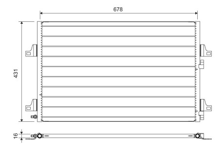 Радіатор кондиціонера Valeo 814007