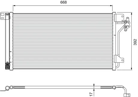Радиатор кондиционера Valeo 814015