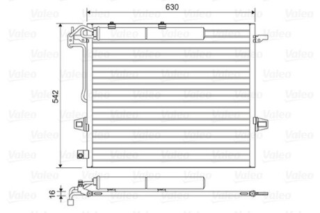 Радіатор кондиціонера MB G-class (W461) 3.0D 10-/M-class (W164) 05-11/GL-class (X164) 3.0-5.5 06-12 Valeo 814025