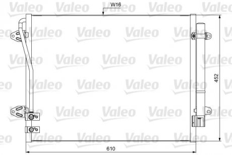 Радиатор кондиционера (с осушителем) VW Passat 1.4-3.6 05-16 Valeo 814039