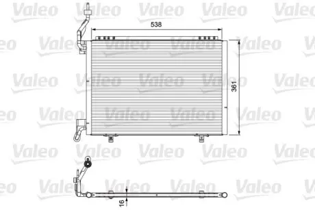 Радиатор кондиционера Valeo 814074