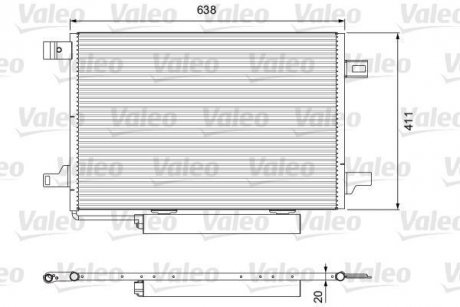 Радиатор кондиционера MB A-class (W169)/B-class (W245) 1.5-2.0LPG 04-12 (с осушителем)) Valeo 814249