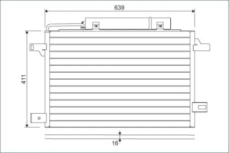 Радиатор кондиционера MB A-class (W169)/B-class (W245) 1.5-2.0LPG 04-12 (с осушителем)) Valeo 814249
