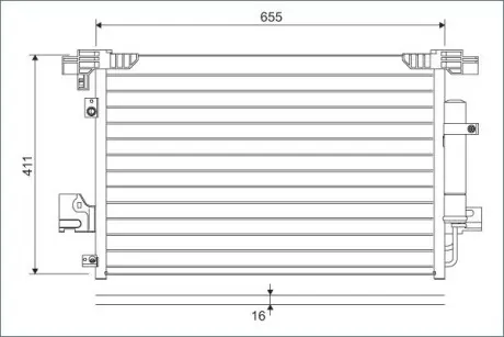 Радиатор кондиционера Mitsubishi Lancer VIII 08-/Outlander II 06-12 Valeo 814315