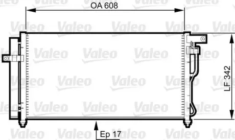 Радиатор кондиционера (с осушителем) Valeo 814350 (фото 1)