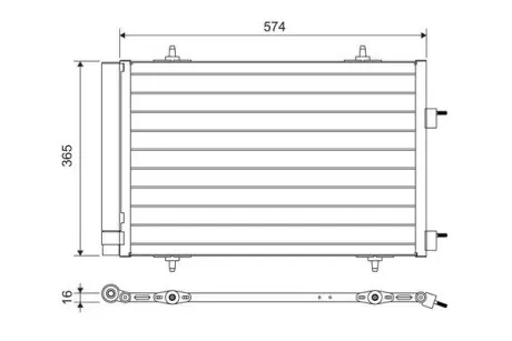 Радиатор кондиционера Citroen C5/Peugeot 508 1.6/1.6D 09- Valeo 814365