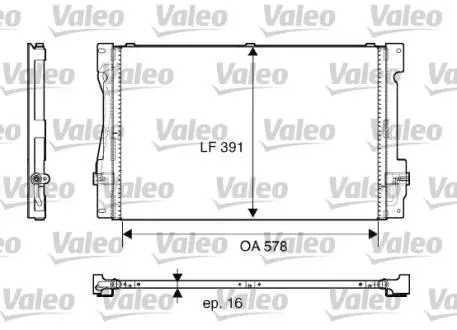 Радиатор кондиционера Valeo 817675