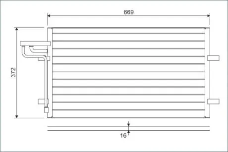 Радиатор кондиционера Ford Focus 03-12 Valeo 818046