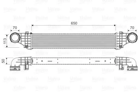 Інтеркулер MERCEDES E T-MODEL (S211), E (W211) 2.1D/2.2D 03.02-07.09 Valeo 818337