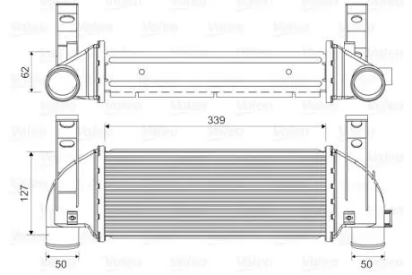 Інтеркулер FORD TOURNEO CONNECT, TRANSIT CONNECT 1.8/1.8D 06.02-12.13 Valeo 818353