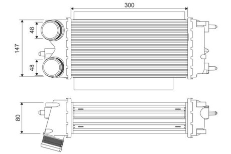 Радіатор інтеркулера Ford Transit 1.5/1.6 TDCi 14- Valeo 818539