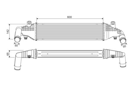 Інтеркулер FORD FOCUS C-MAX, MAZDA 3 1.6D/2.0D 10.03-12.09 Valeo 818542