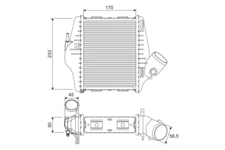 Інтеркулер SMART FORTWO OM660.950/OM660.951 01.07- Valeo 818543
