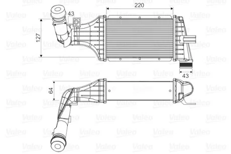 Інтеркулер (без клапана AGR) OPEL ASTRA G, ZAFIRA A 2.0D/2.2D 02.98-10.05 Valeo 818660