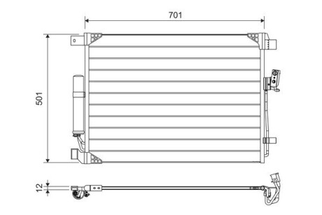 Радіатори кондиціонера Nissan Navara, 14- Valeo 822605