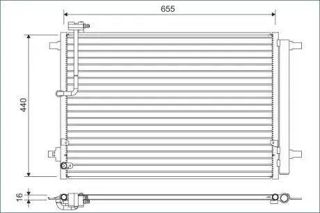 Радіатор кондиціонера Audi A8 2.0-6.3 09-18 Valeo 822633