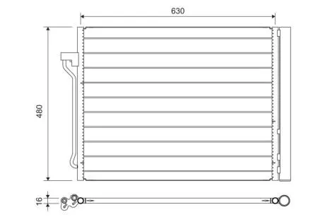 Радіатор кондиціонера BMW 5 (F10)/6 (F06/F12/F13) 4.4 09-18 Valeo 822739