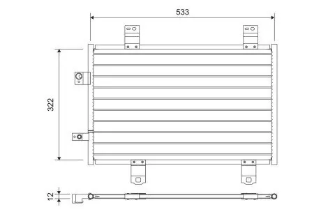 Радіатор кондиціонера Mazda 2/CX-3 1.5-2.0 14- Valeo 822743